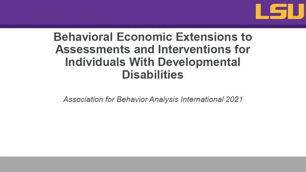 preprint preview for Operant Demand and Reinforcer Efficacy: Incorporating the Elasticity of Demand into Behavior Analytic Evaluations of Reinforcers